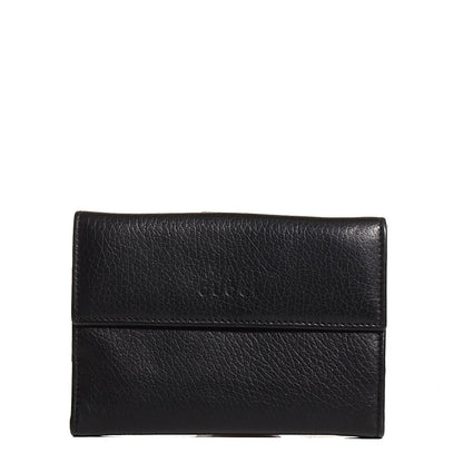 Gucci Calfskin French Flap Wallet Black 1 of 6