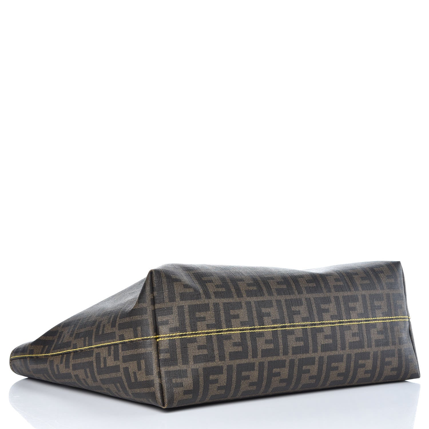 Fendi Zucca Spalmati Medium Roll Tote Tobacco Giallo 4 of 12