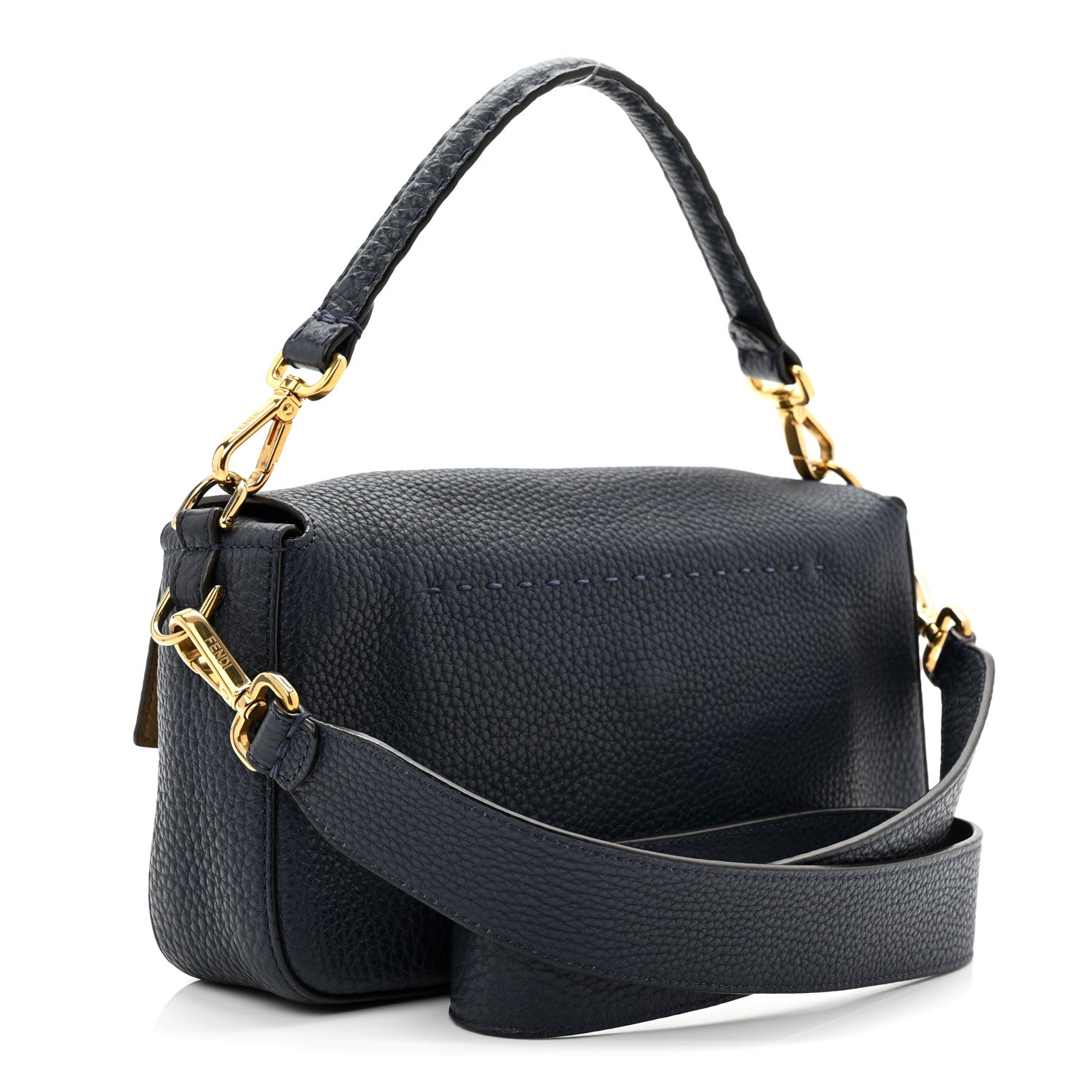 Fendi Cuoio Romano Selleria Baguette Indaco 3 of 9