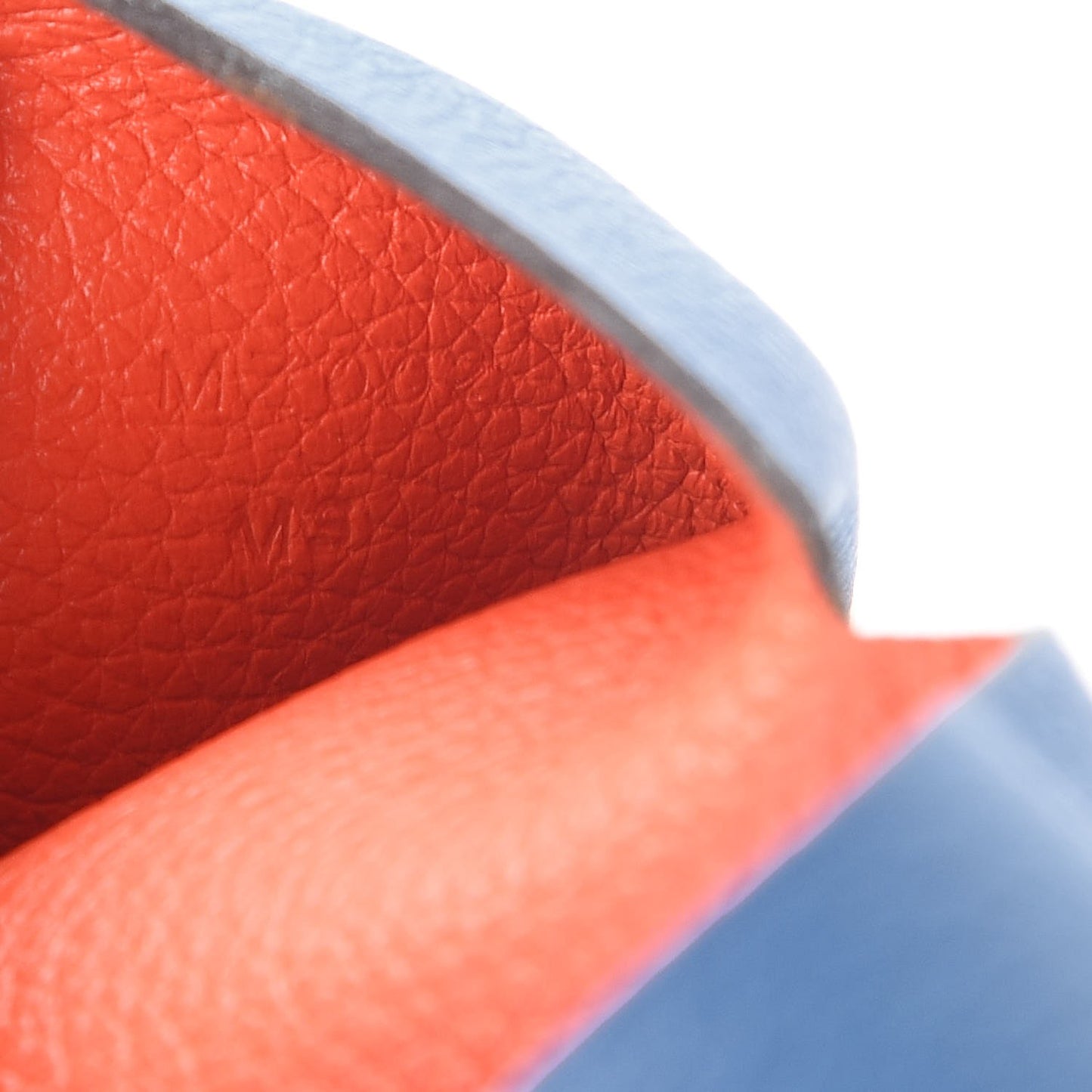 Evercolor Calvi Card Case Bleu Paradis Orange Poppy