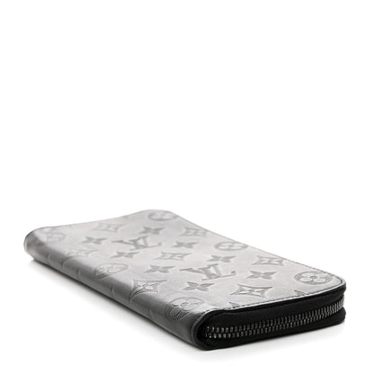 Louis Vuitton Calfskin Monogram Shadow Vertical Zippy Wallet Black 4 of 6