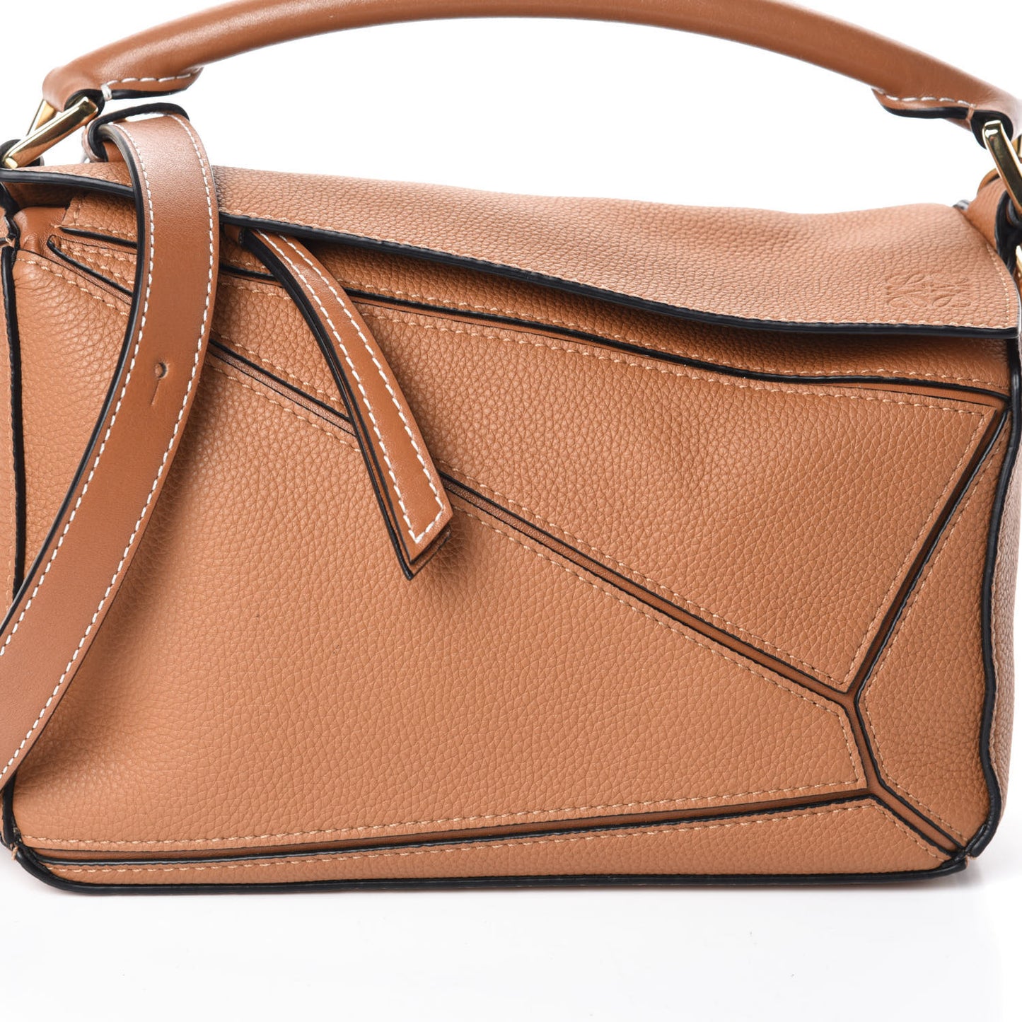 Calfskin Small Puzzle Bag Tan