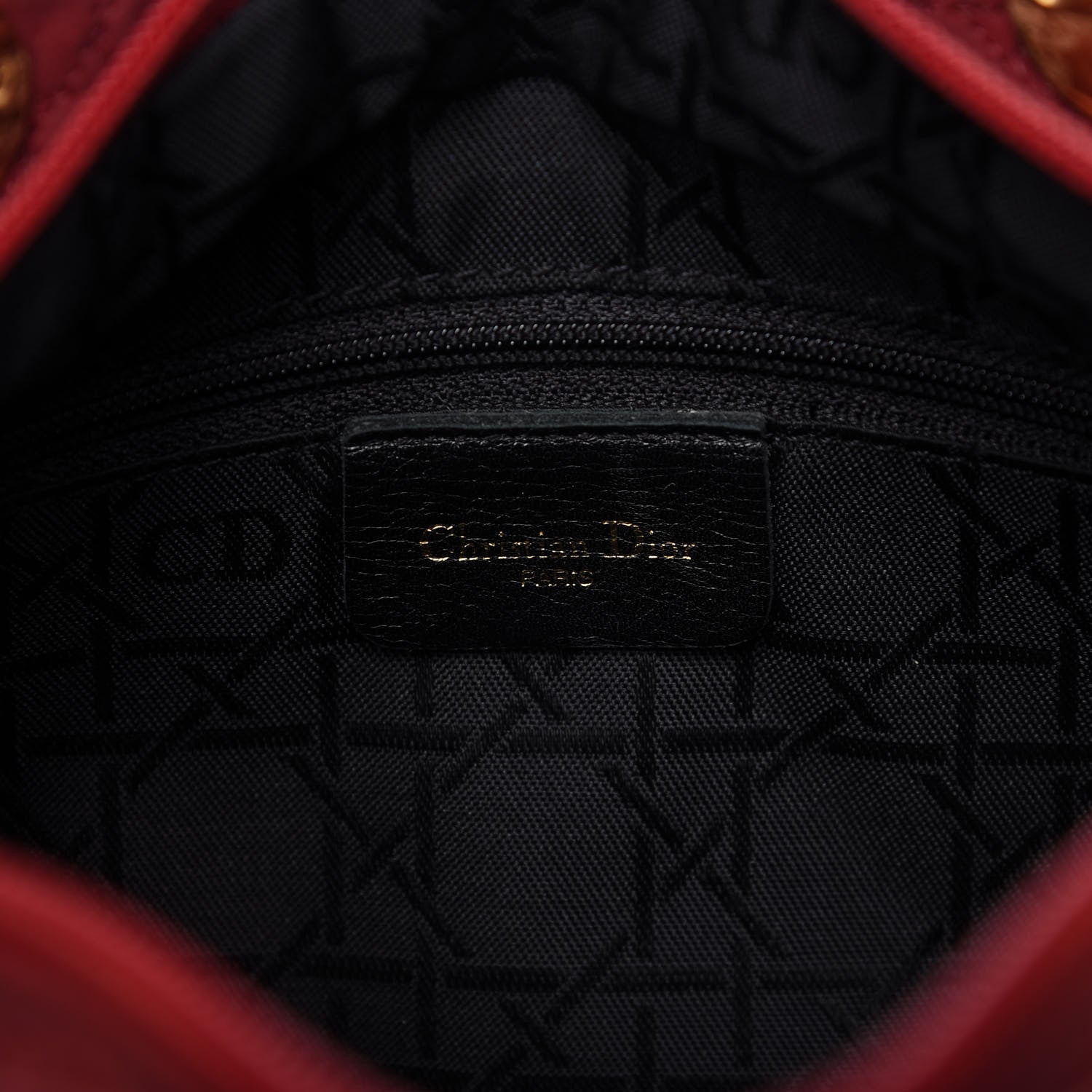 Christian Dior Nylon Cannage Medium Lady Dior Red 8 of 10