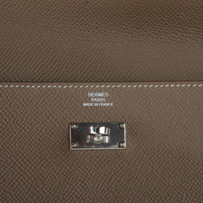 Hermes Epsom Kelly Longue Wallet Etoupe 13 of 14
