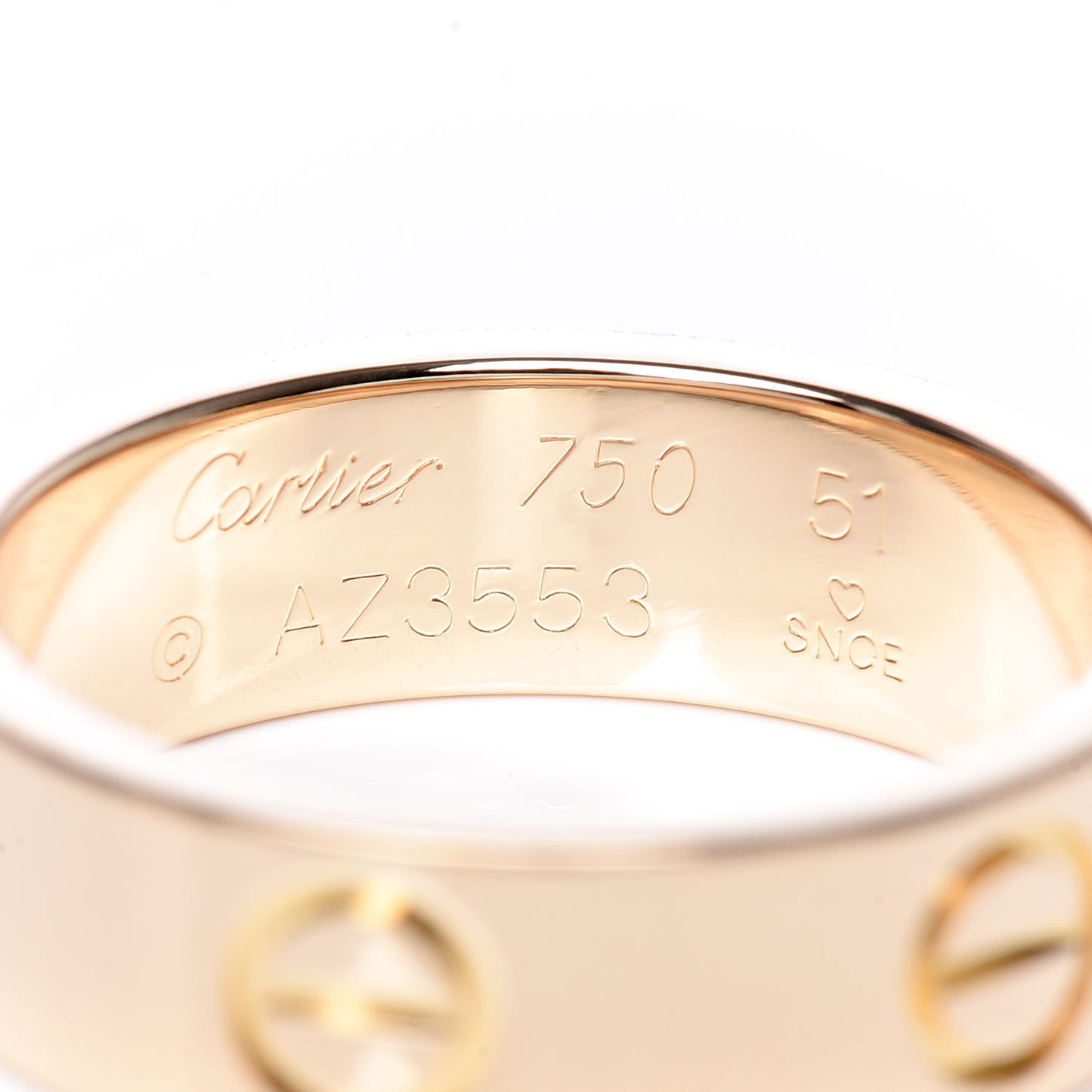 18K Yellow Gold 5.5mm LOVE Ring 51 5.75