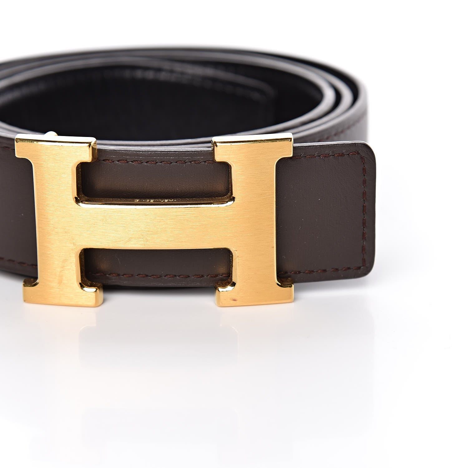 Hermes Box Chamonix Reversible 32mm H Belt 100 Black Chocolate 5 of 10