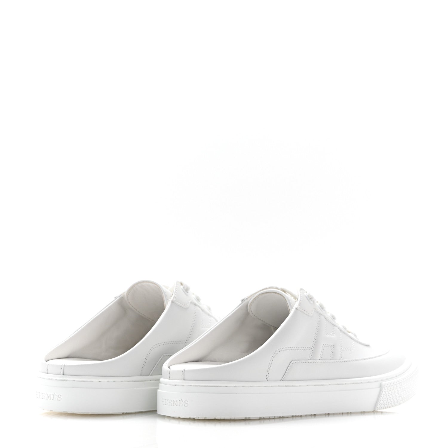 Hermes Calfskin Keep Mule Sneakers 37 White 1631583 – FASHIONPHILE