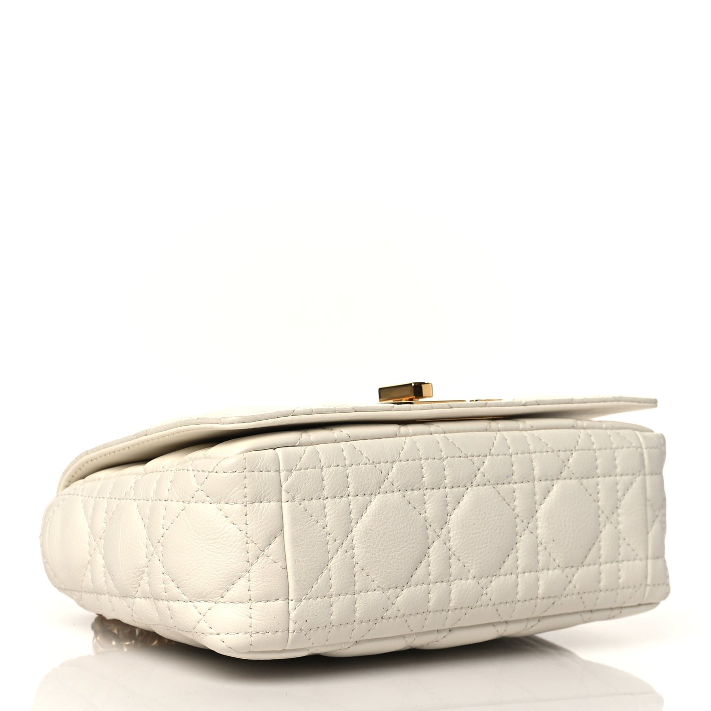 Calfskin Cannage Small Caro Bag Ivory