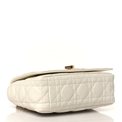 Christian Dior Calfskin Cannage Small Caro Bag Ivory 4 of 10