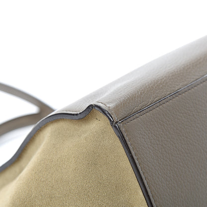 Celine Drummed Calfskin Suede Small Trapeze Souris 10 of 22
