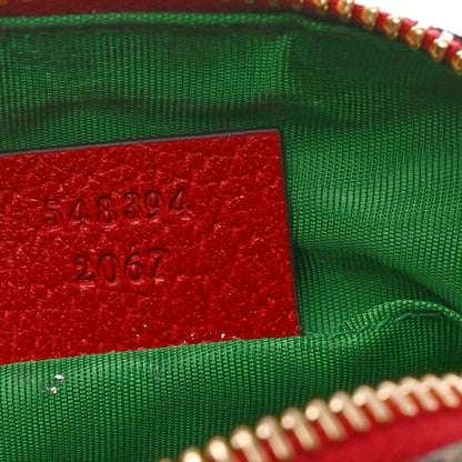 Gucci Soft GG Supreme Monogram Calfskin Small Ophidia Cosmetic Case Beige Ebony Hibiscus Red 7 of 7