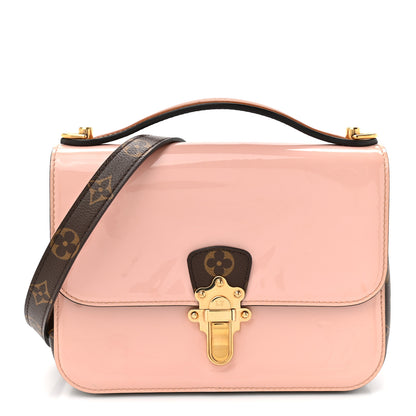 Louis Vuitton Patent Calfskin Monogram Cherrywood BB Rose Ballerine 1 of 11