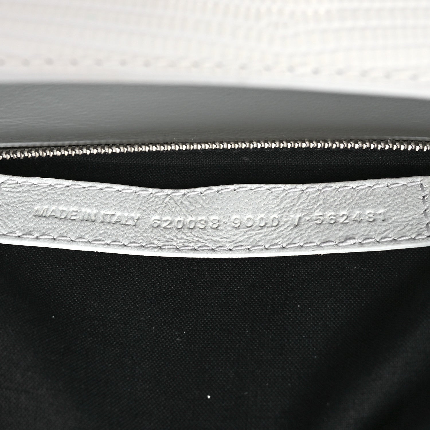 Balenciaga Patent Calfskin Lizard Embossed Medium Ghost Shoulder Bag Optic White 6 of 14