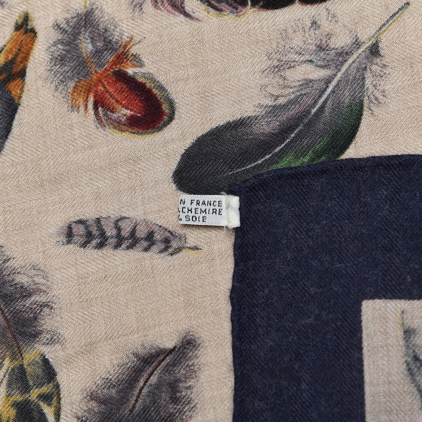 Cashmere Silk Plumes par Henri de Linares Scarf 90