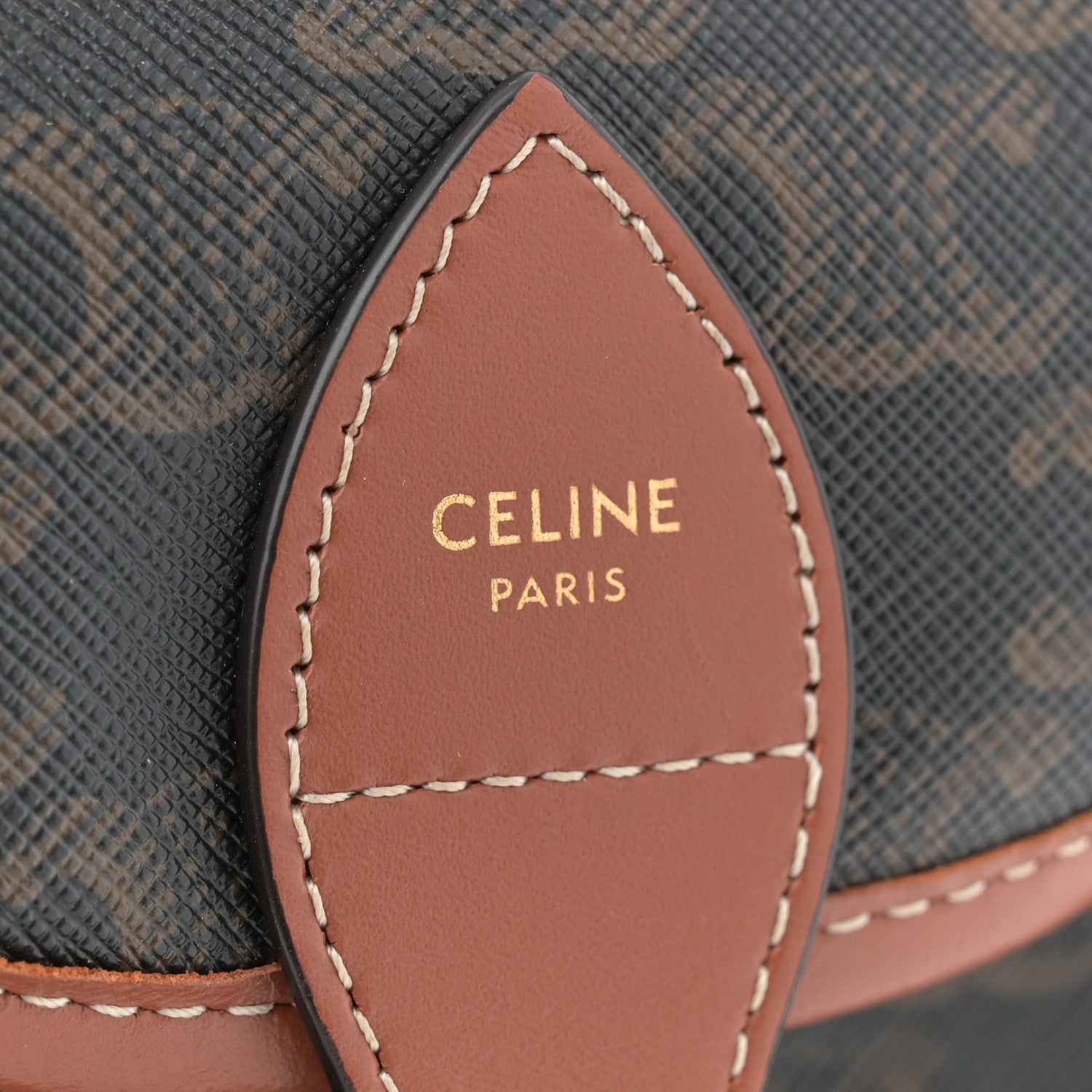 Celine Triomphe Canvas Calfskin Mini Folco Backpack Tan 6 of 10