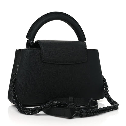 Louis Vuitton Matte Taurillon Capucines East West Mini All Black 4 of 11
