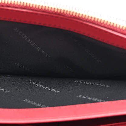 Burberry Grainy Calfskin Horseferry Check Porter Continental Wallet Russet Red 5 of 7