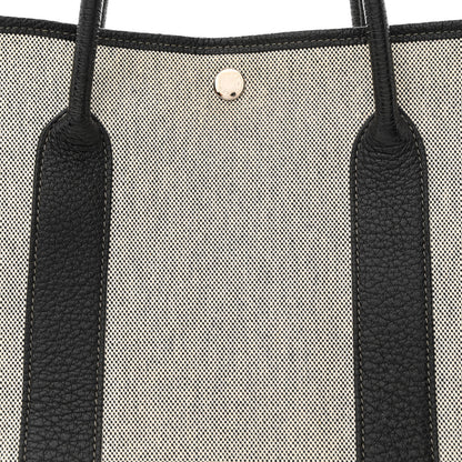 Hermes Twill H Negonda Garden Party 36 MM Tote Ecru Black 8 of 13