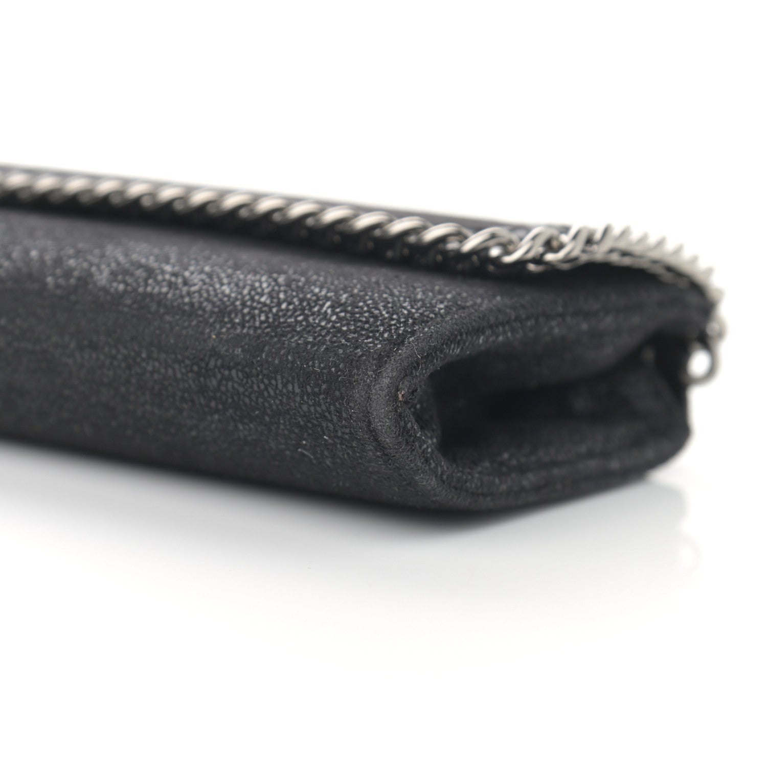 Stella McCartney Shaggy Deer Falabella Flap Wallet Black 9 of 10