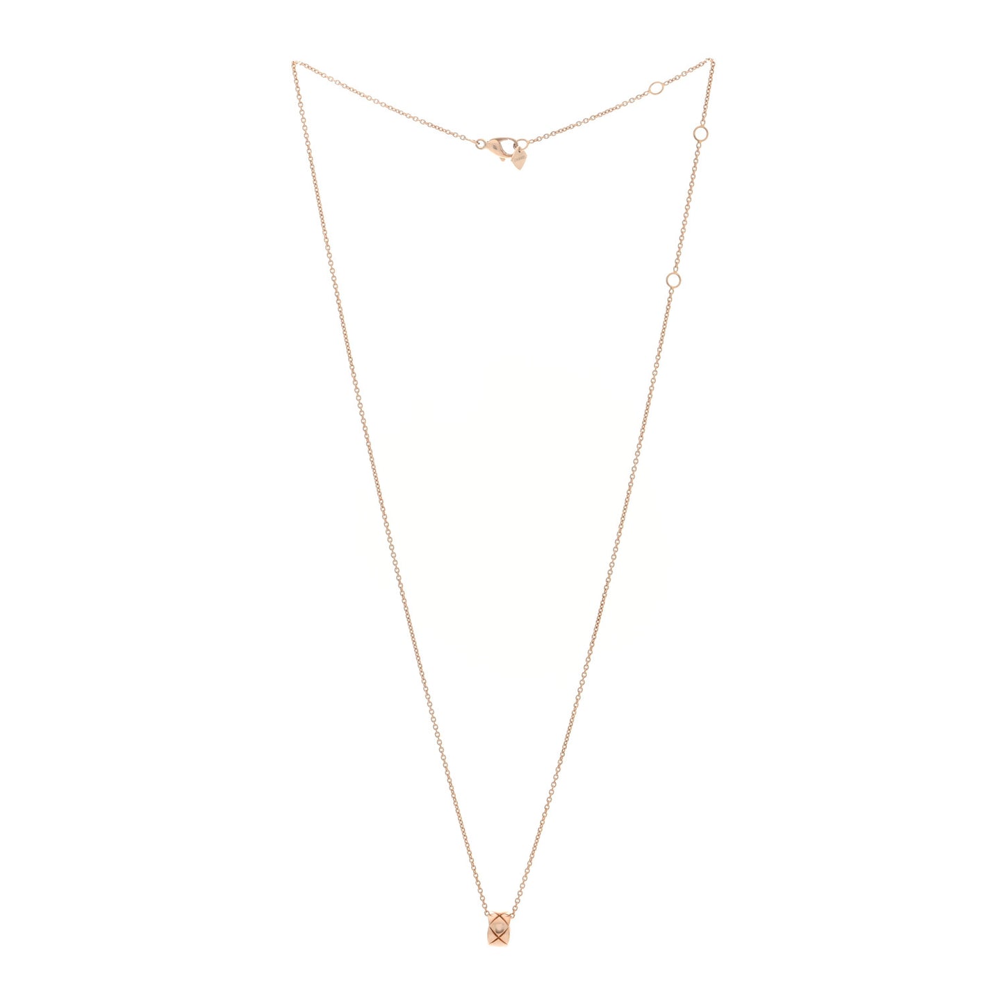 18K Beige Gold Coco Crush Round Pendant Necklace