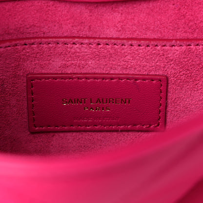 Saint Laurent Lambskin Quilted Le 57 Diamond Shoulder Bag Lipstick Fuchsia 6 of 8