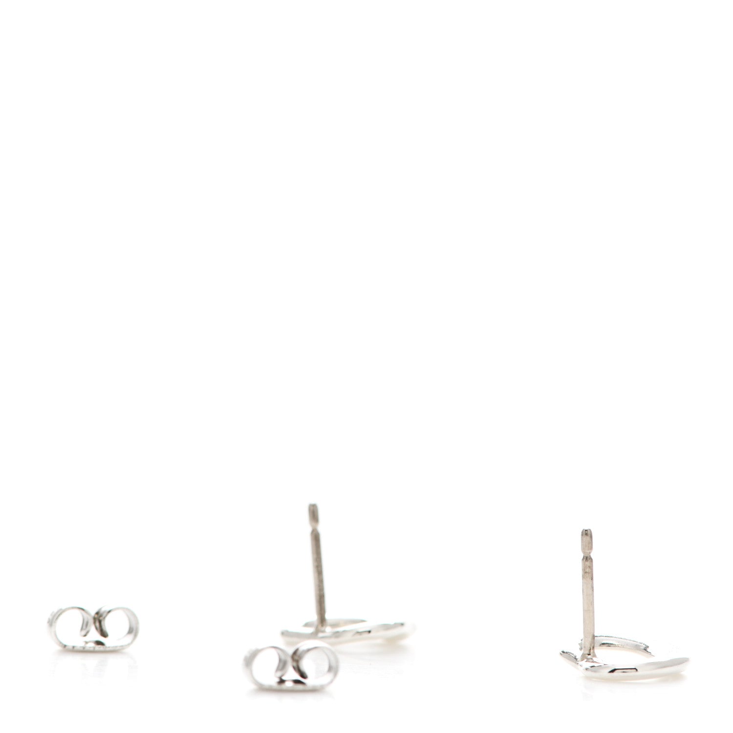 Tiffany Sterling Silver 11mm Elsa Peretti Open Heart Earrings 3 of 4
