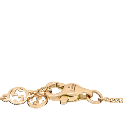 Gucci 18K Yellow Gold Diamond Heart GG Station Bracelet 3 of 3