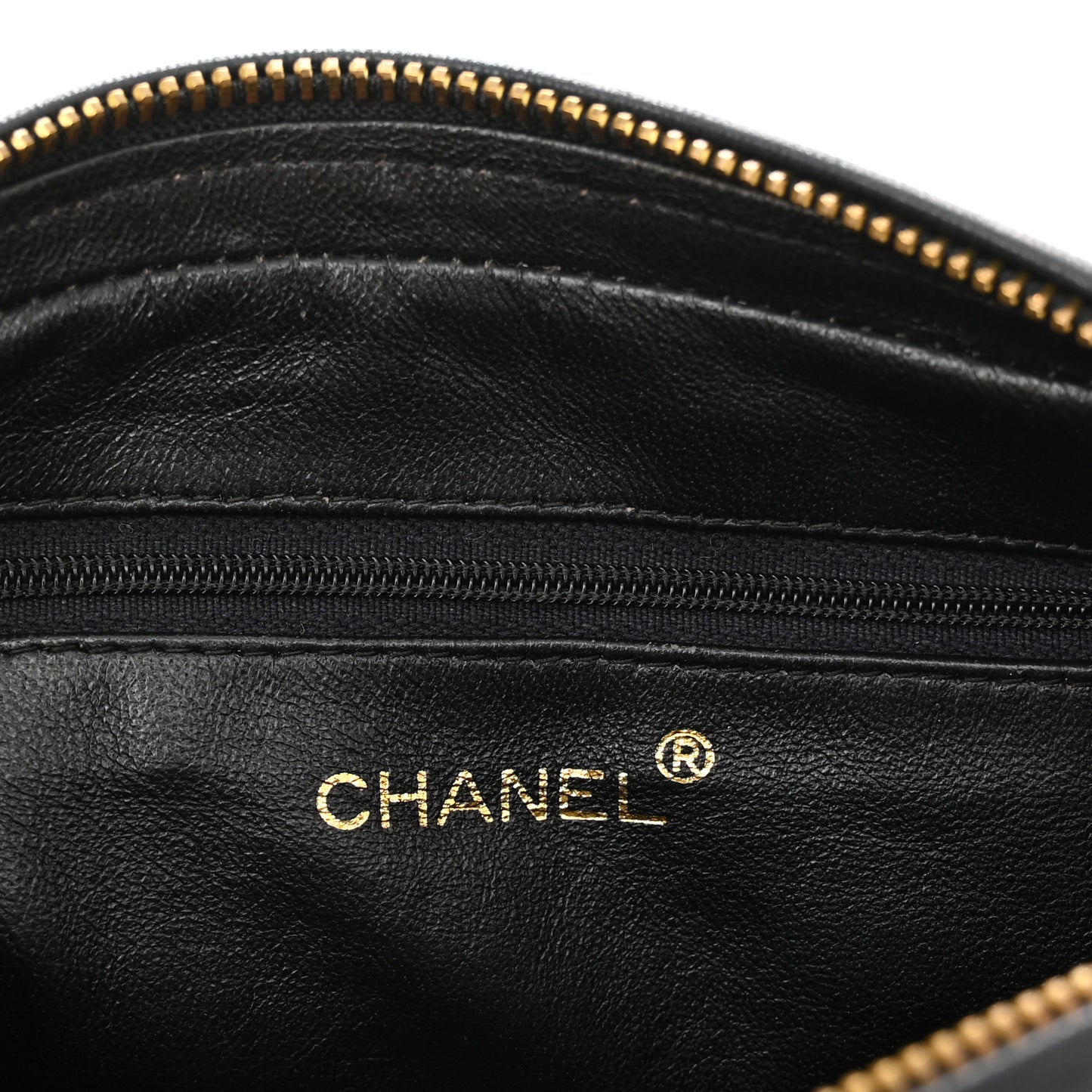 Lambskin Quilted Tassel Camera Case Black