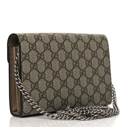 Gucci GG Supreme Monogram Mini Dionysus Chain Wallet Beige Taupe 3 of 10