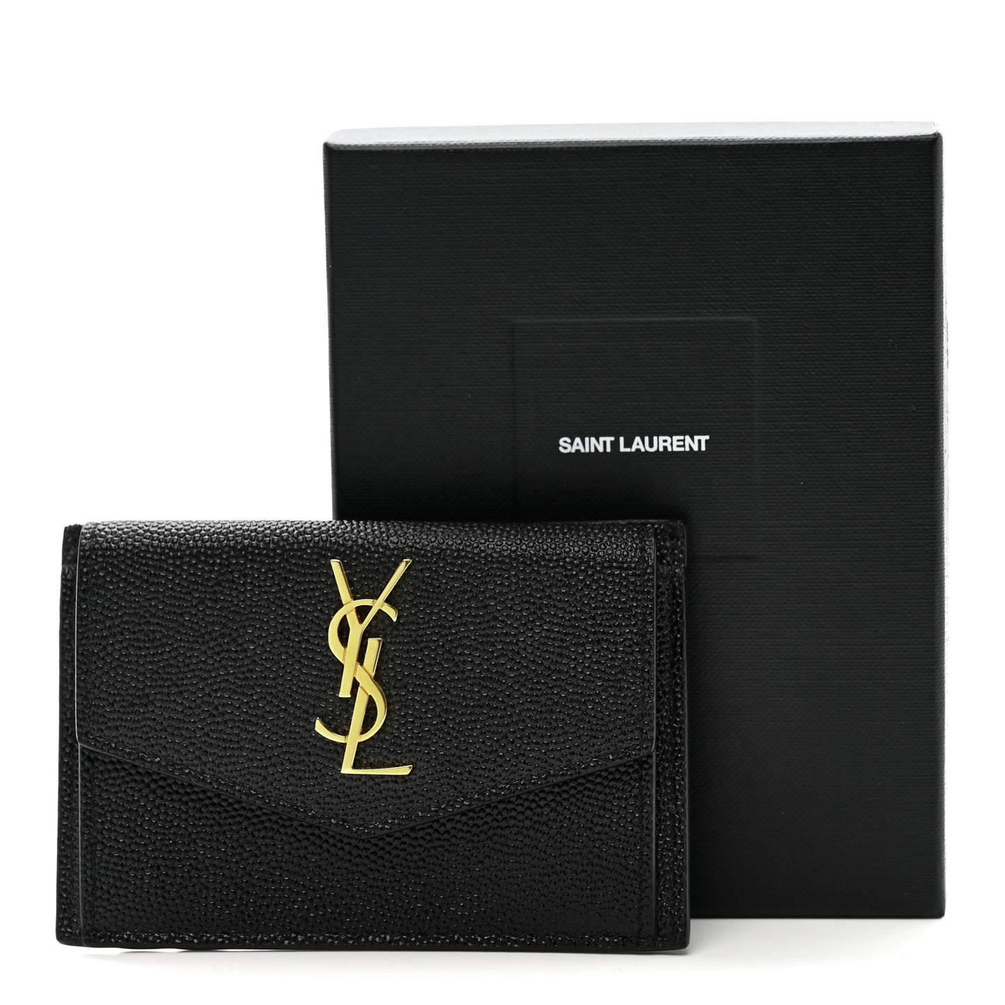 Grain De Poudre Uptown Monogram Card Case Black
