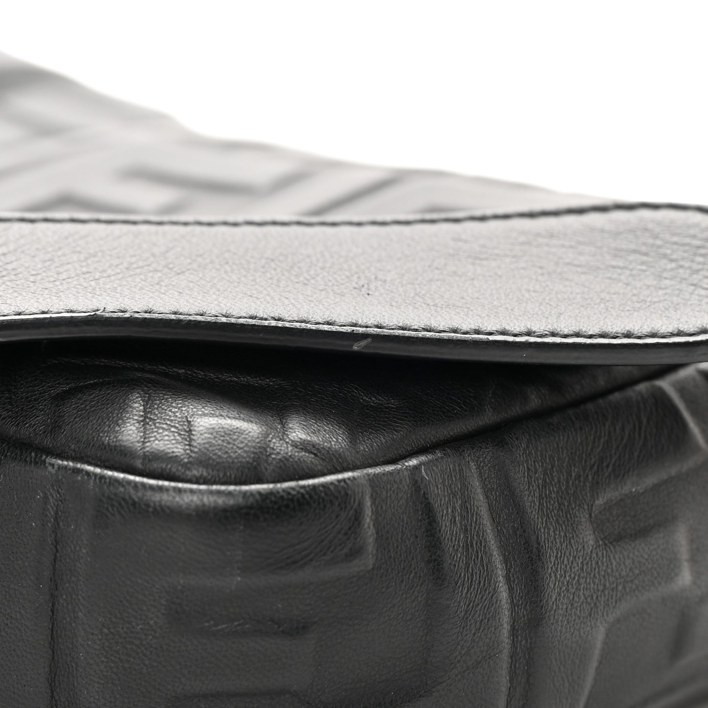 Nappa FF 1974 Embossed Baguette Black