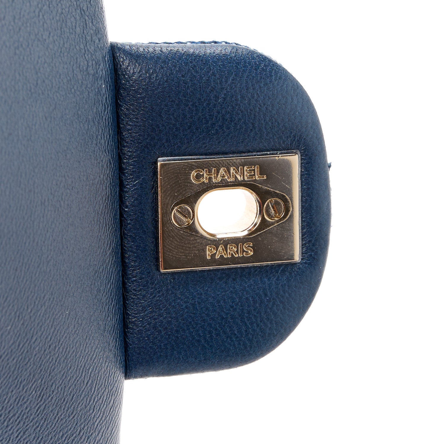 Chanel Printed Denim Quilted Mini Rectangular Flap Dark Blue 6 of 11