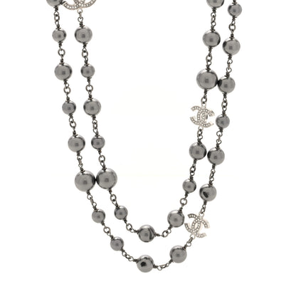 Chanel Crystal Beaded CC Long Necklace 1 of 4