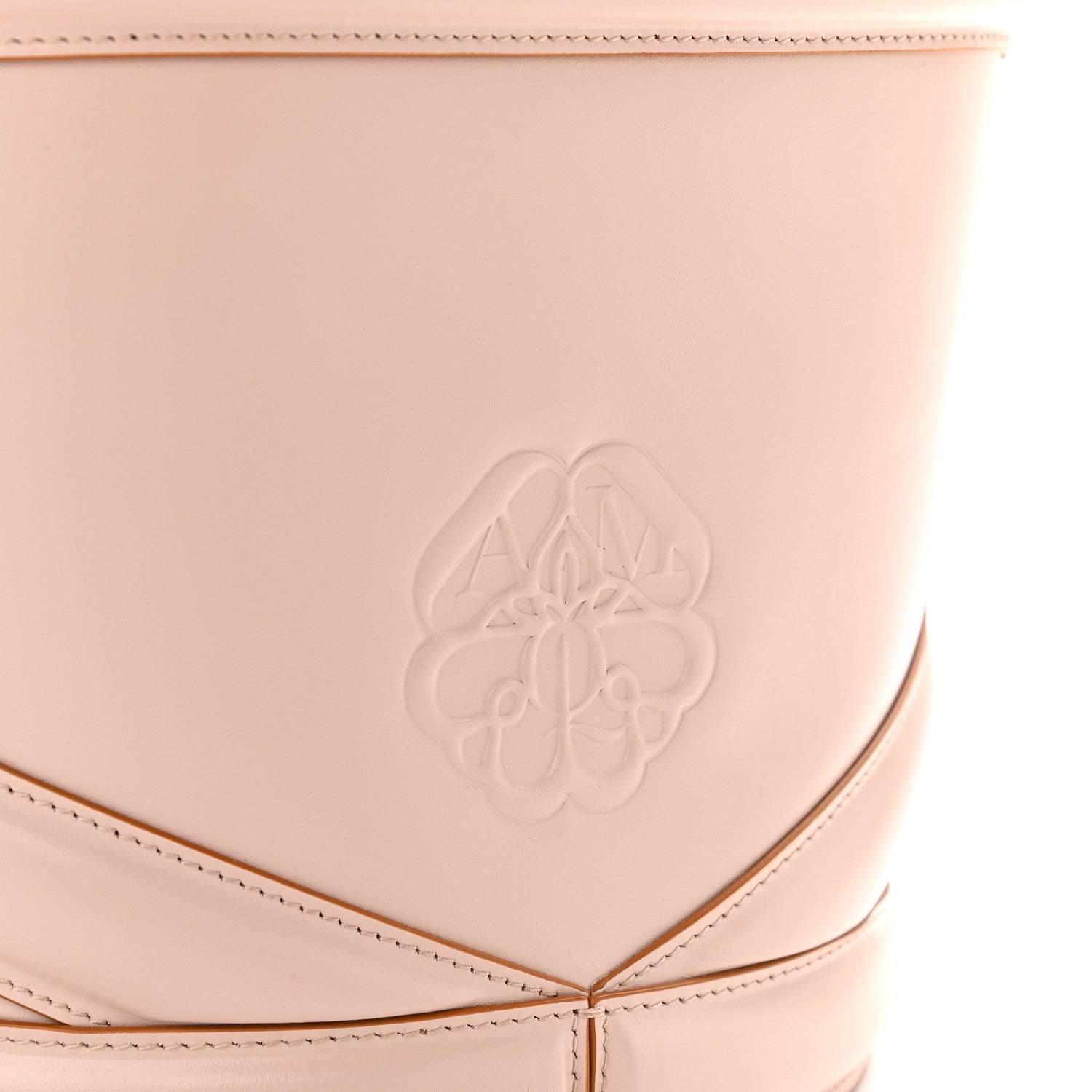 Alexander McQueen Calfskin Mini Curve Bucket Bag Nude 10 of 11