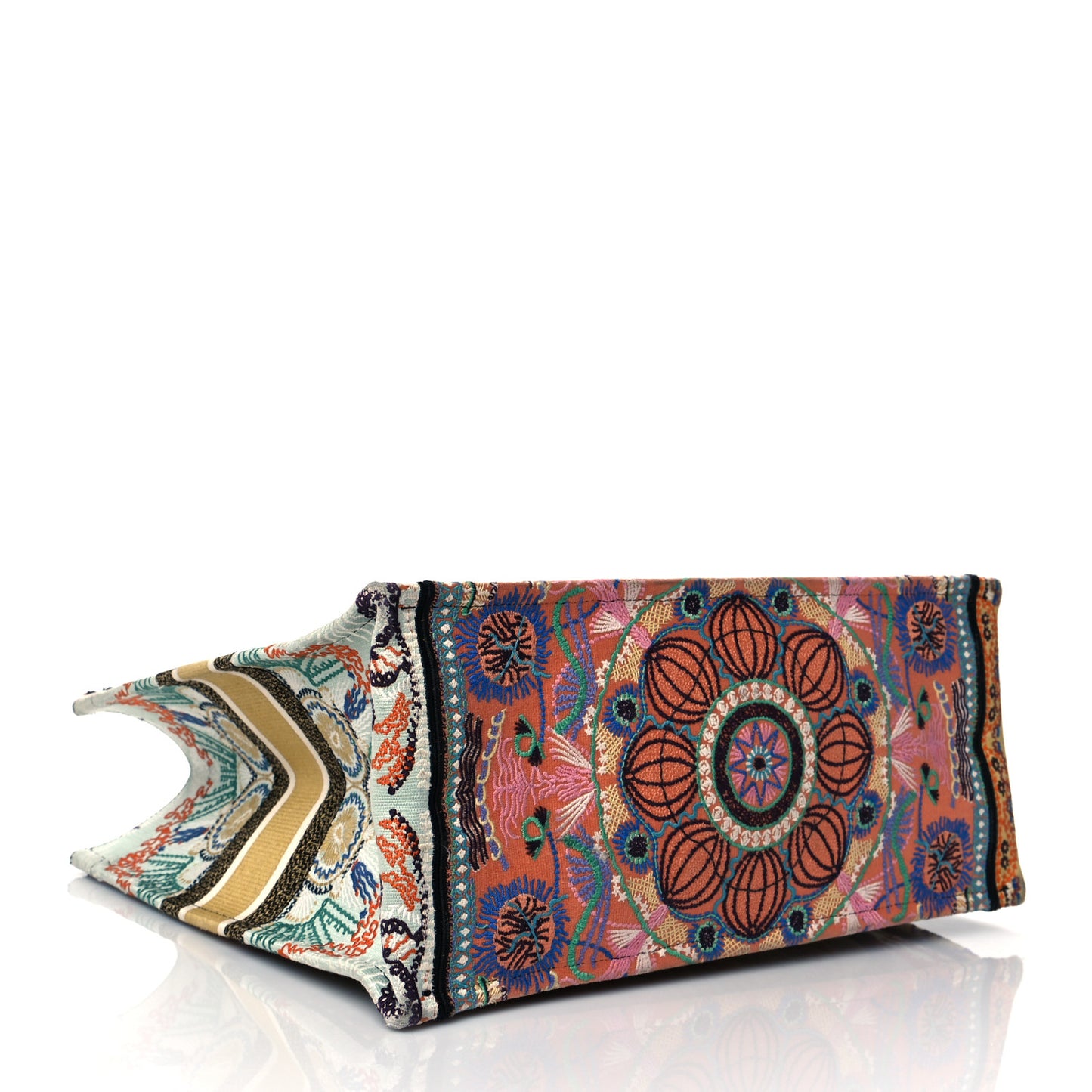 Canvas Embroidered Large In Lights Book Tote Multicolor