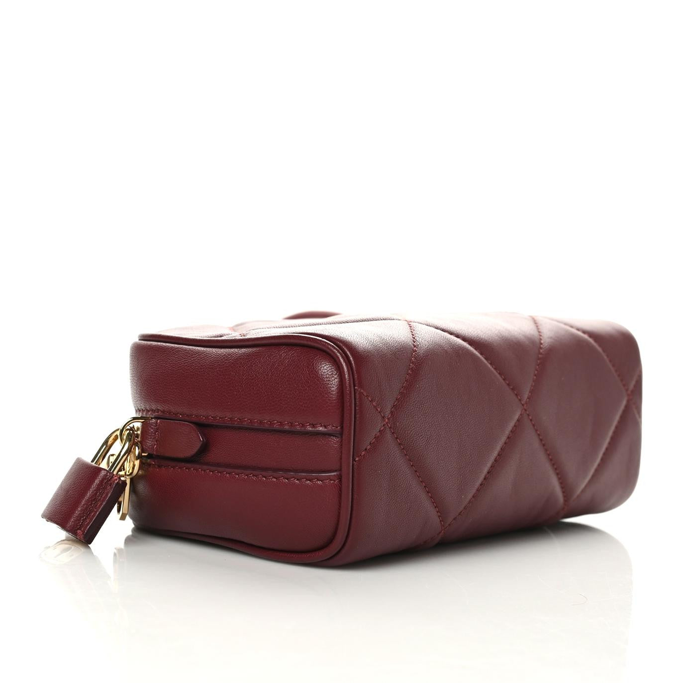 Burberry Lambskin Quilted Camera Bag Burgundy Red 4 of 8