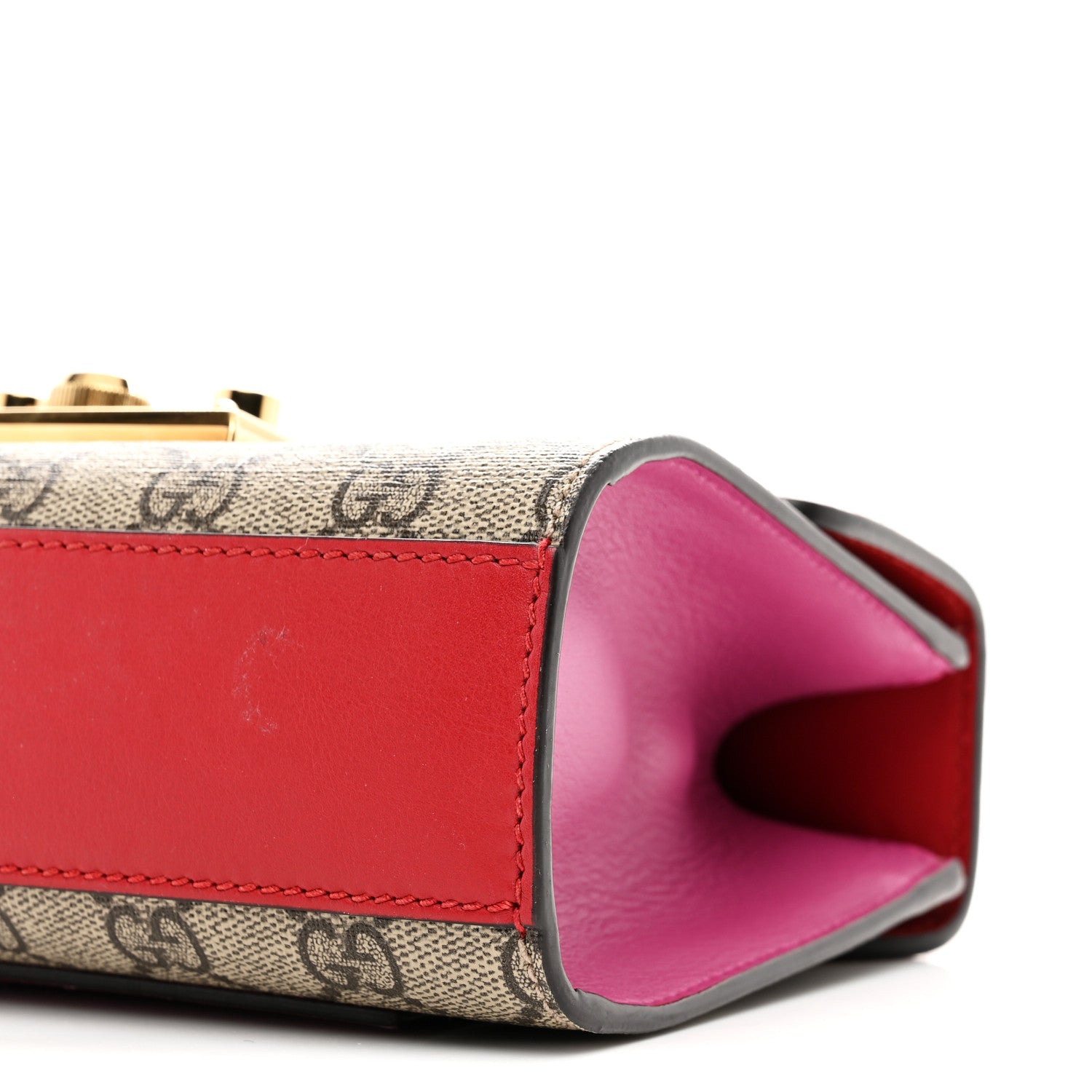 Gucci GG Supreme Monogram Calfskin Small Padlock Shoulder Bag