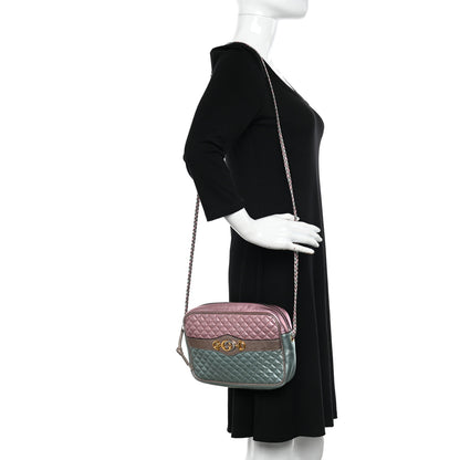 Gucci Laminated Nappa Trapuntata Small Zumi Shoulder Bag Rosa 2 of 10