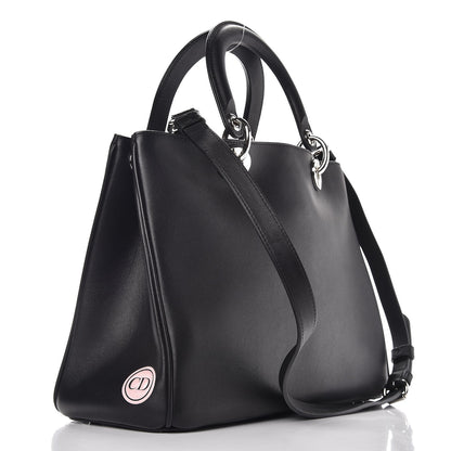 Christian Dior Calfskin Paradise Medium Diorissimo Tote Black 4 of 10
