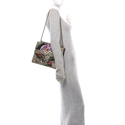 Gucci GG Supreme Monogram Embroidered Medium Dionysus Shoulder Bag Taupe 2 of 10