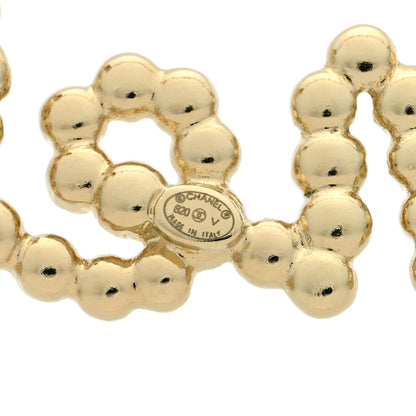 Chanel Metal Glass Swirling Pearls Brooch Pin Gold 4 of 4