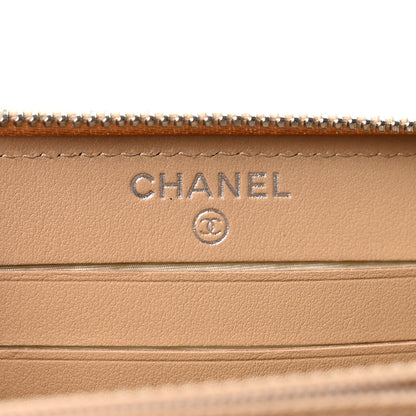 Chanel Caviar Quilted Medium Zip Around Wallet Beige 6 of 10