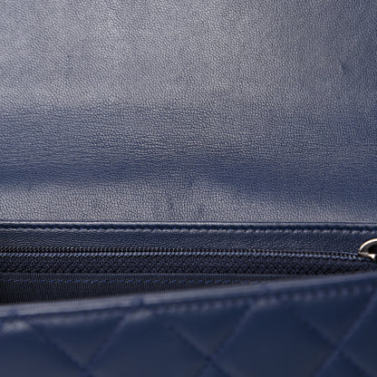 Chanel Lambskin Quilted Boy Wallet On Removable Chain WOC Navy Blue 12 of 18