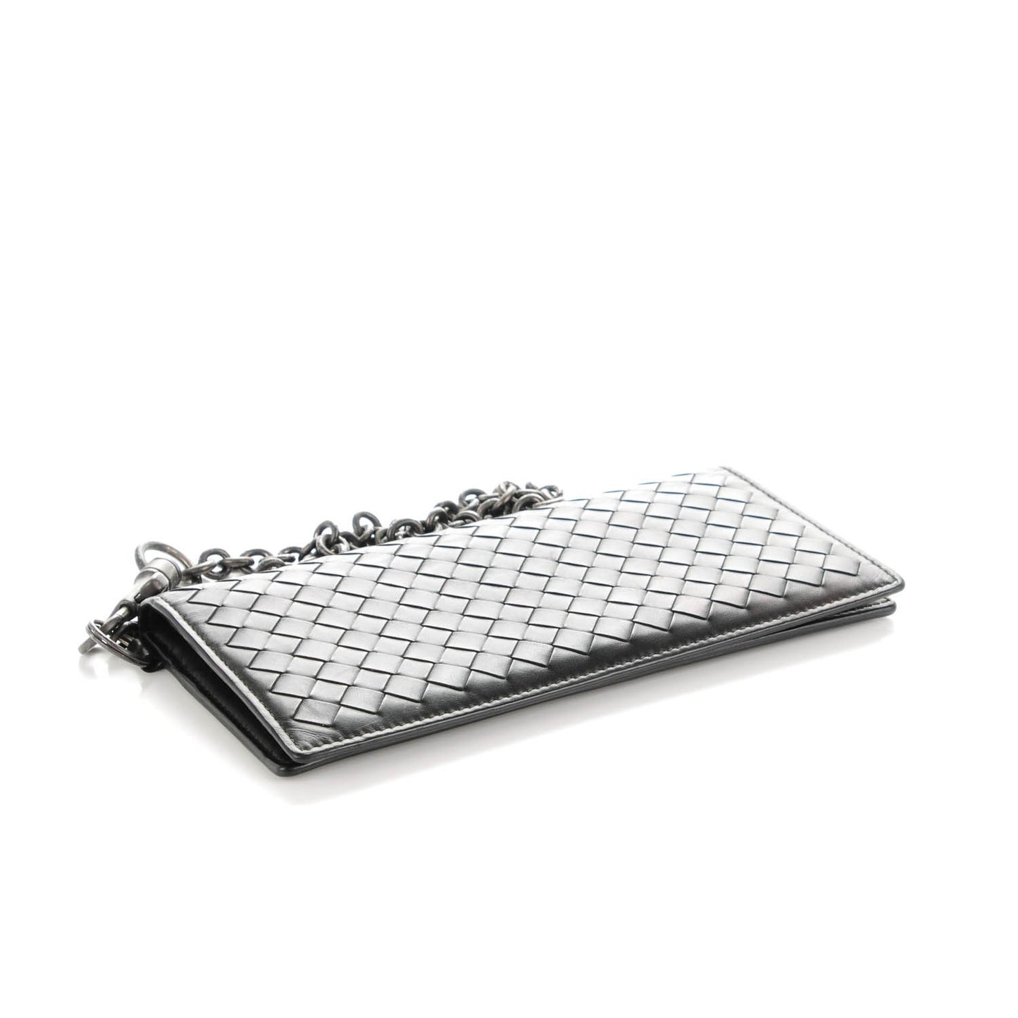 Nappa Intrecciato Continental Wallet on Chain Nero Black