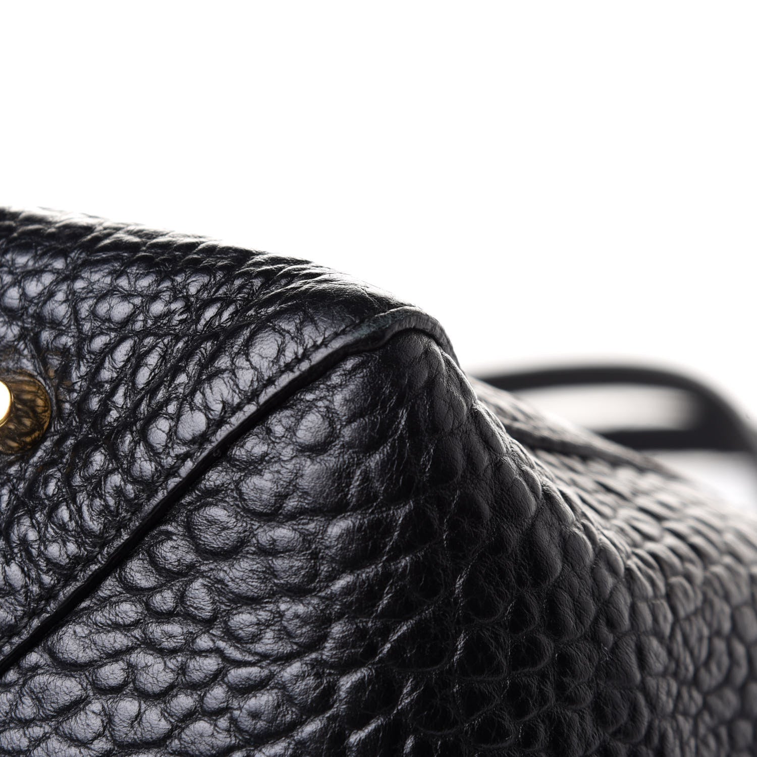 Burberry Signature Grain Calfskin Check Embossed Small Canterbury Tote Black 12 of 14