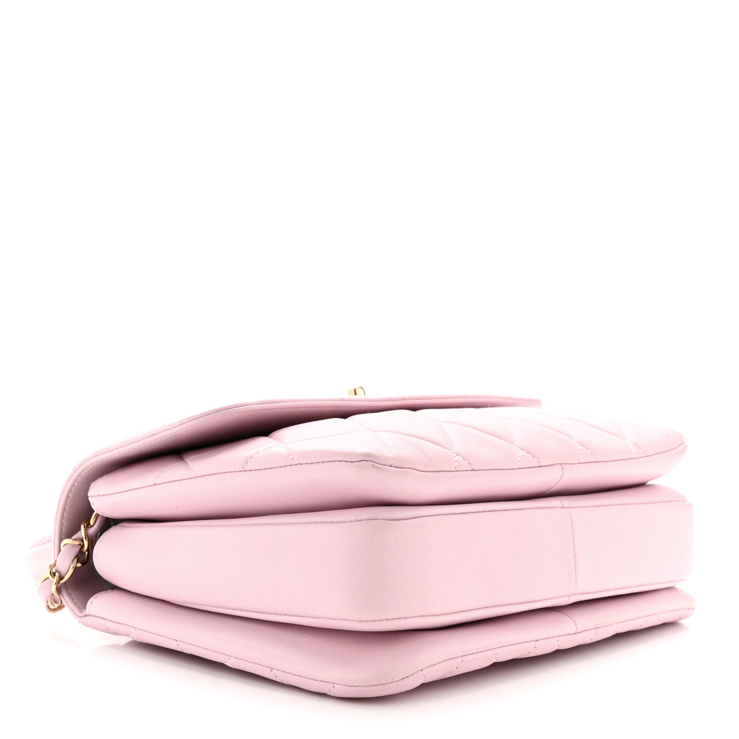 Lambskin Quilted Small Trendy CC Flap Dual Handle Bag Light Pink