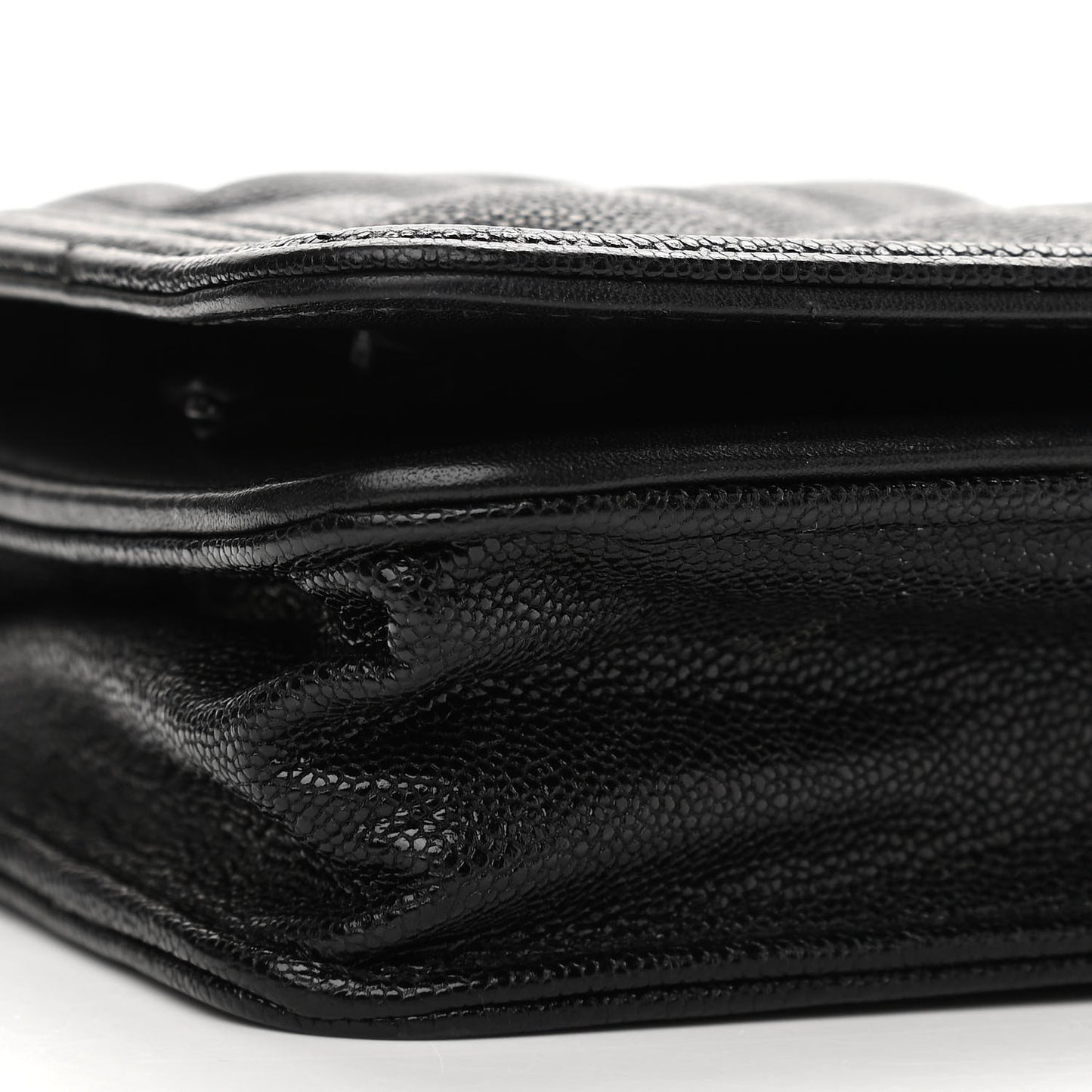 Caviar Quilted Boy Wallet On Chain WOC Black