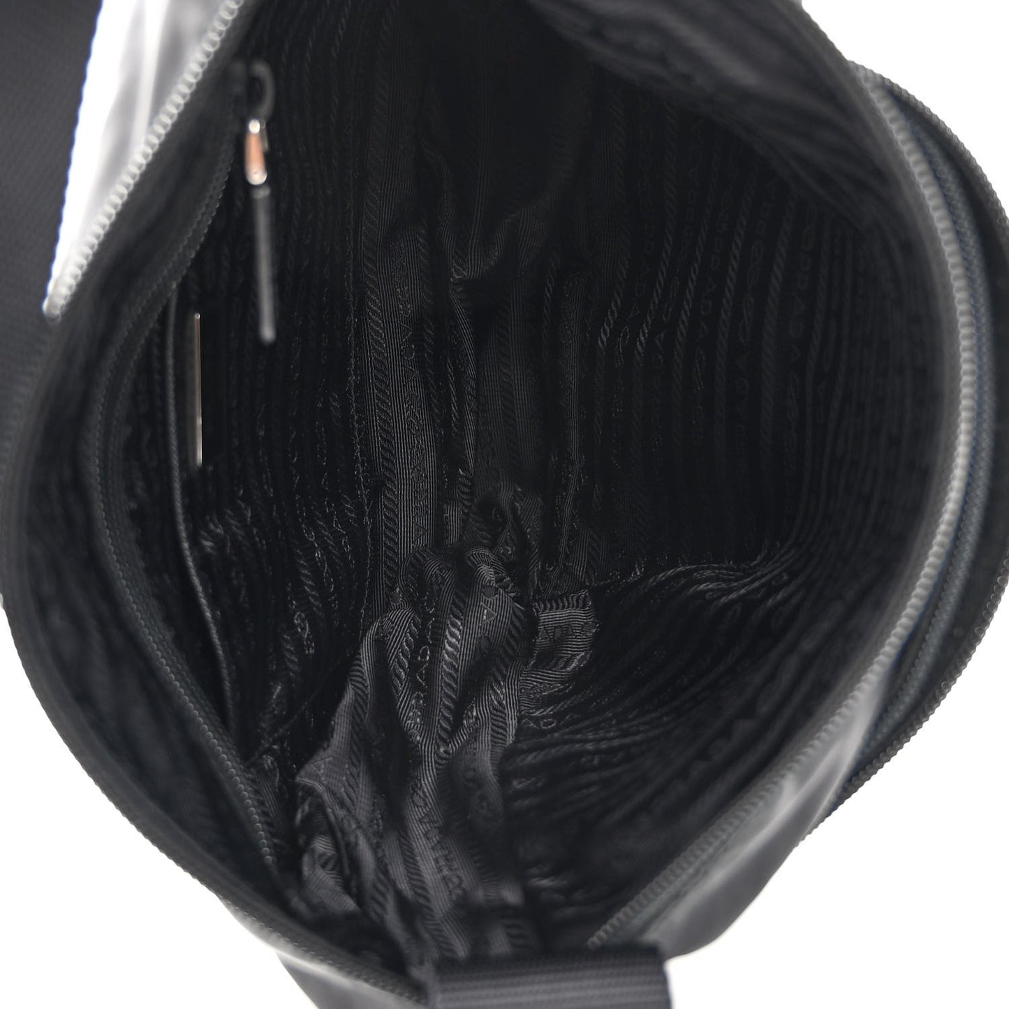 Tessuto Nylon Saffiano Messenger Black