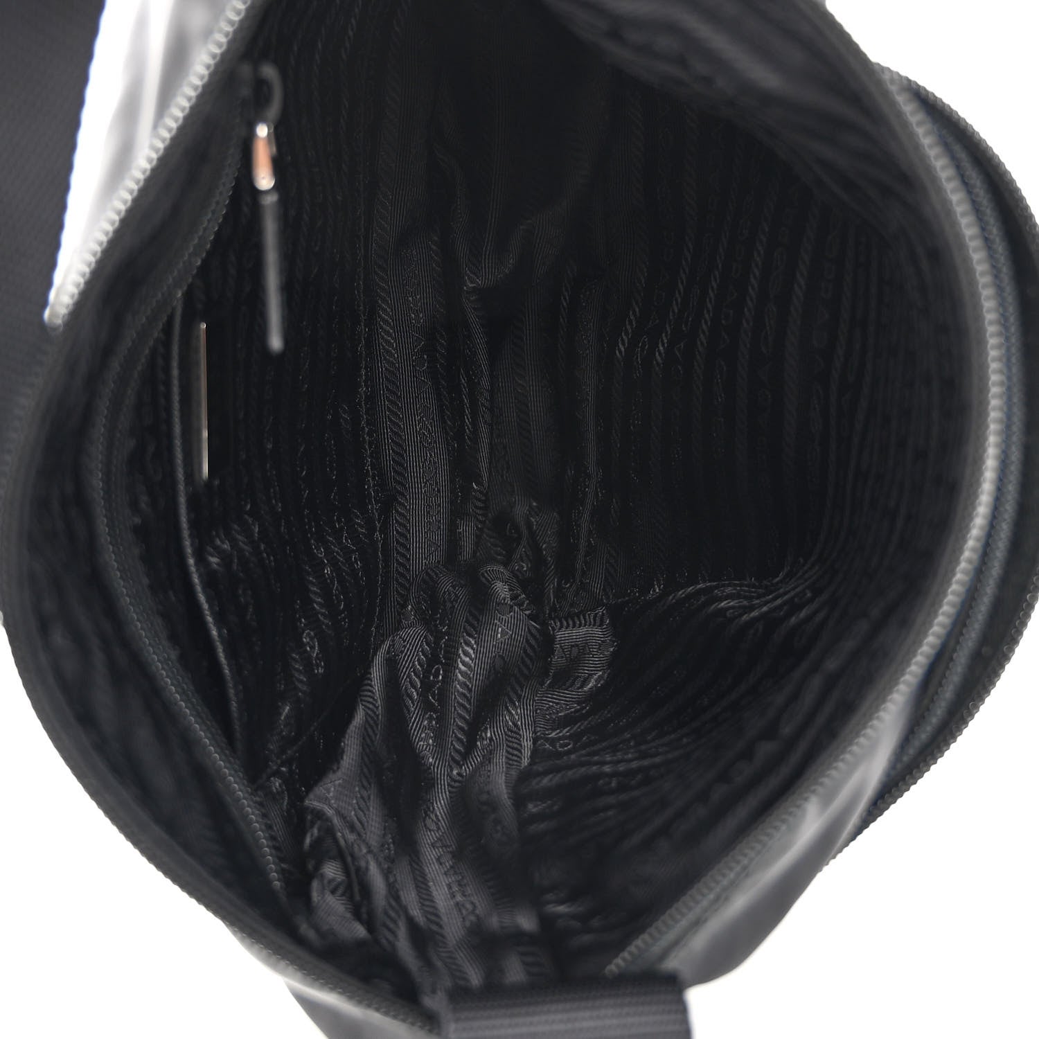 Prada Tessuto Nylon Saffiano Messenger Black 8 of 11