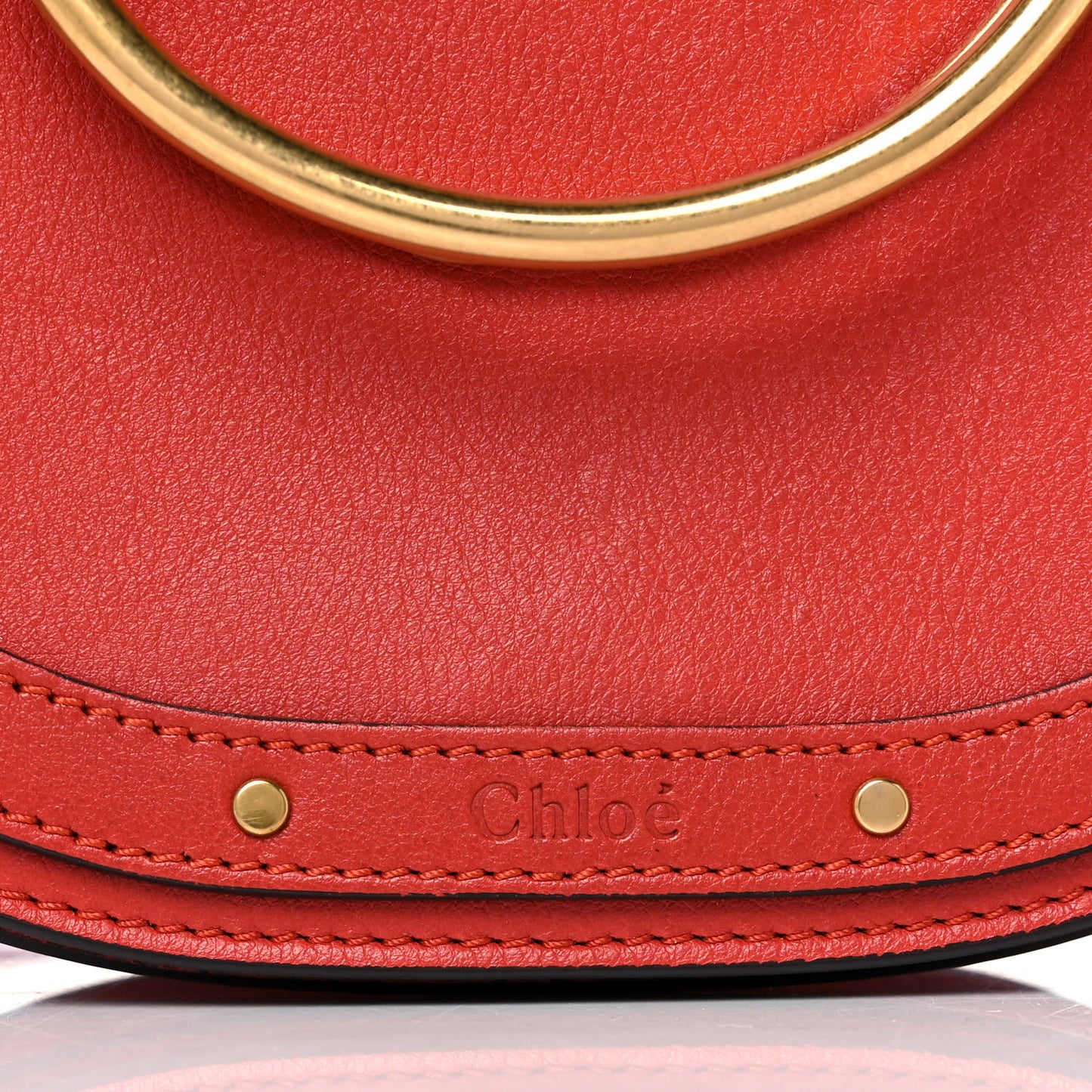 Calfskin Small Nile Bracelet Bag Earthy Red